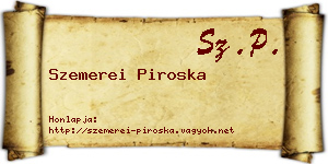 Szemerei Piroska névjegykártya